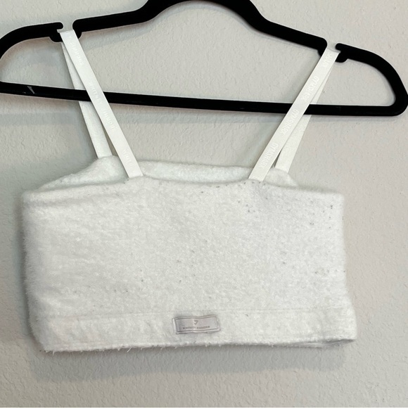 Gymshark Whitney Eyelash Knit Bandeau White Cream Size Small Athleisure Lounge - Picture 4 of 9